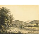 ROTHE, Wilhelm (1783 - 1845). Blick auf die Leuchtenburg bei Kahla an der Saale.