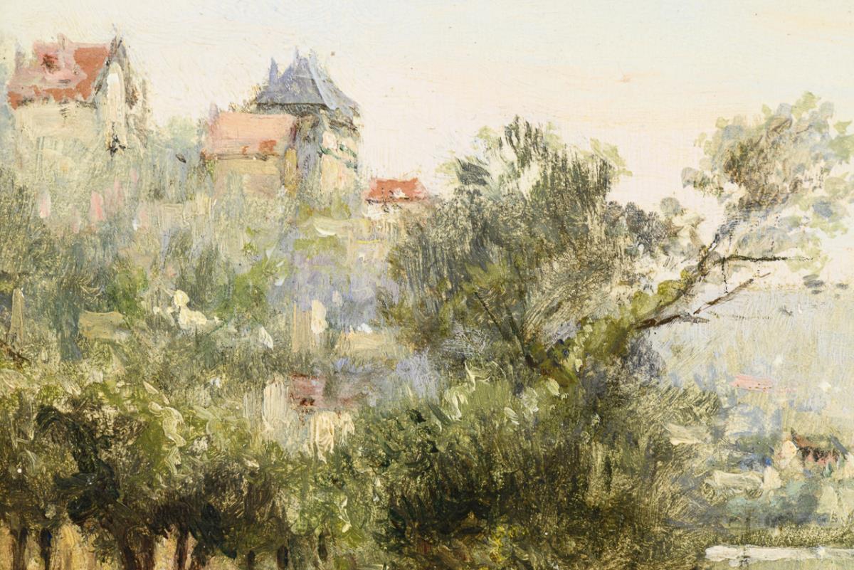 LEVIS, Maurice (1860 Paris - 1941 ebd.). Flusslandschaft. - Image 4 of 6
