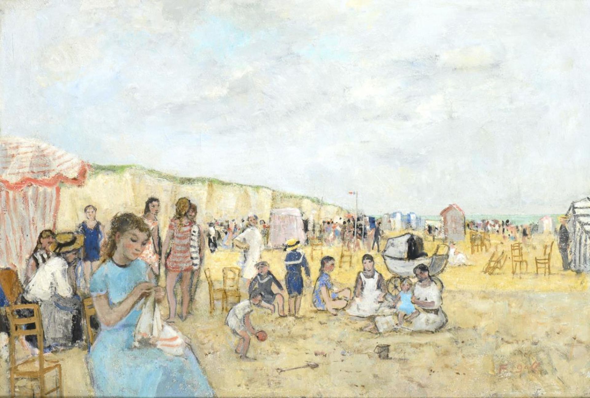 GALL, Francois (1912 Kolozsvár/Transsilvanien - 1987 Paris). Strandszene.