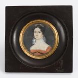 Miniatur um 1800: Damenporträt.
