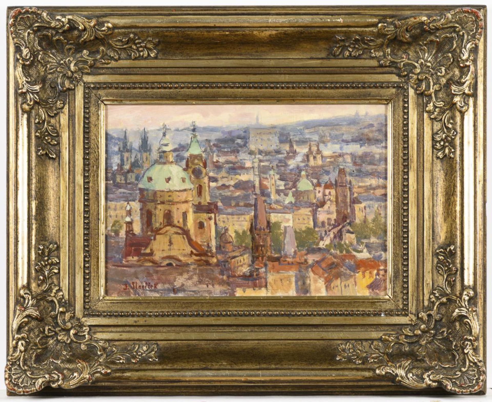 SLAVÍČEK, Jan (1900 - 1970). Prag von der Burg aus. - Bild 2 aus 4