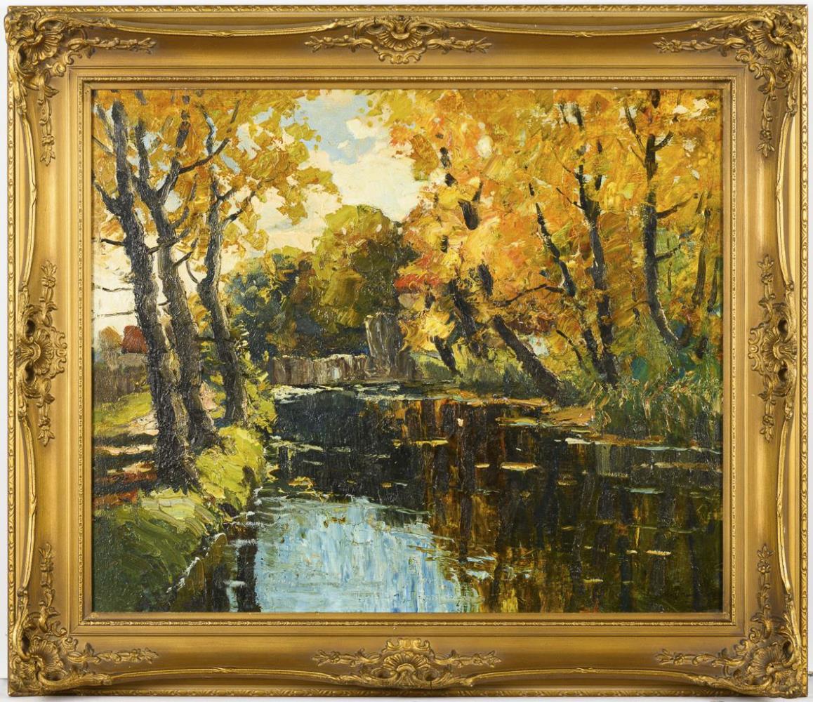 KNOBLOCH, Josef Rolf (1891 Kamnitz - 1964 München). Impressionistische Flusslandschaft. - Image 3 of 4