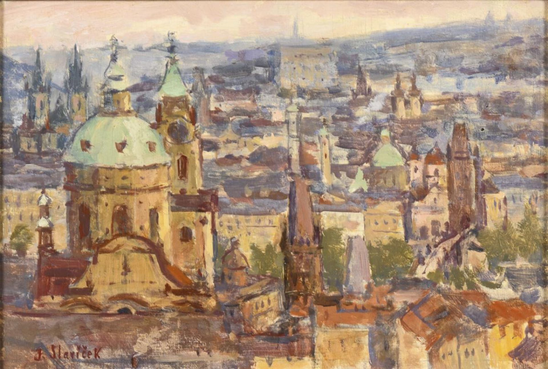 SLAVÍČEK, Jan (1900 - 1970). Prag von der Burg aus.