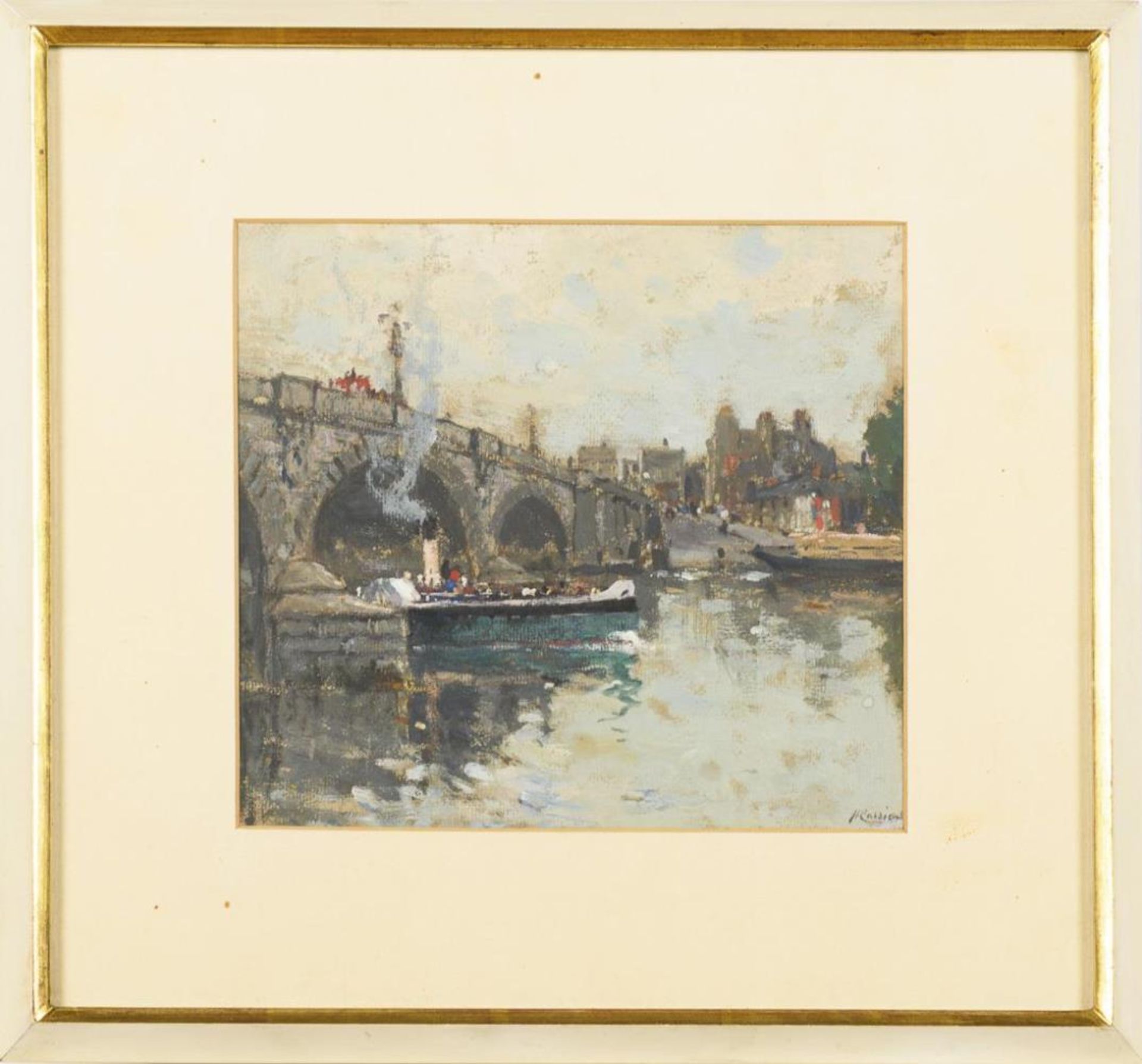 CASSIERS, Henri (1858 Antwerp - 1944 Ixelles). Brücke an der Seine Paris. - Bild 2 aus 3