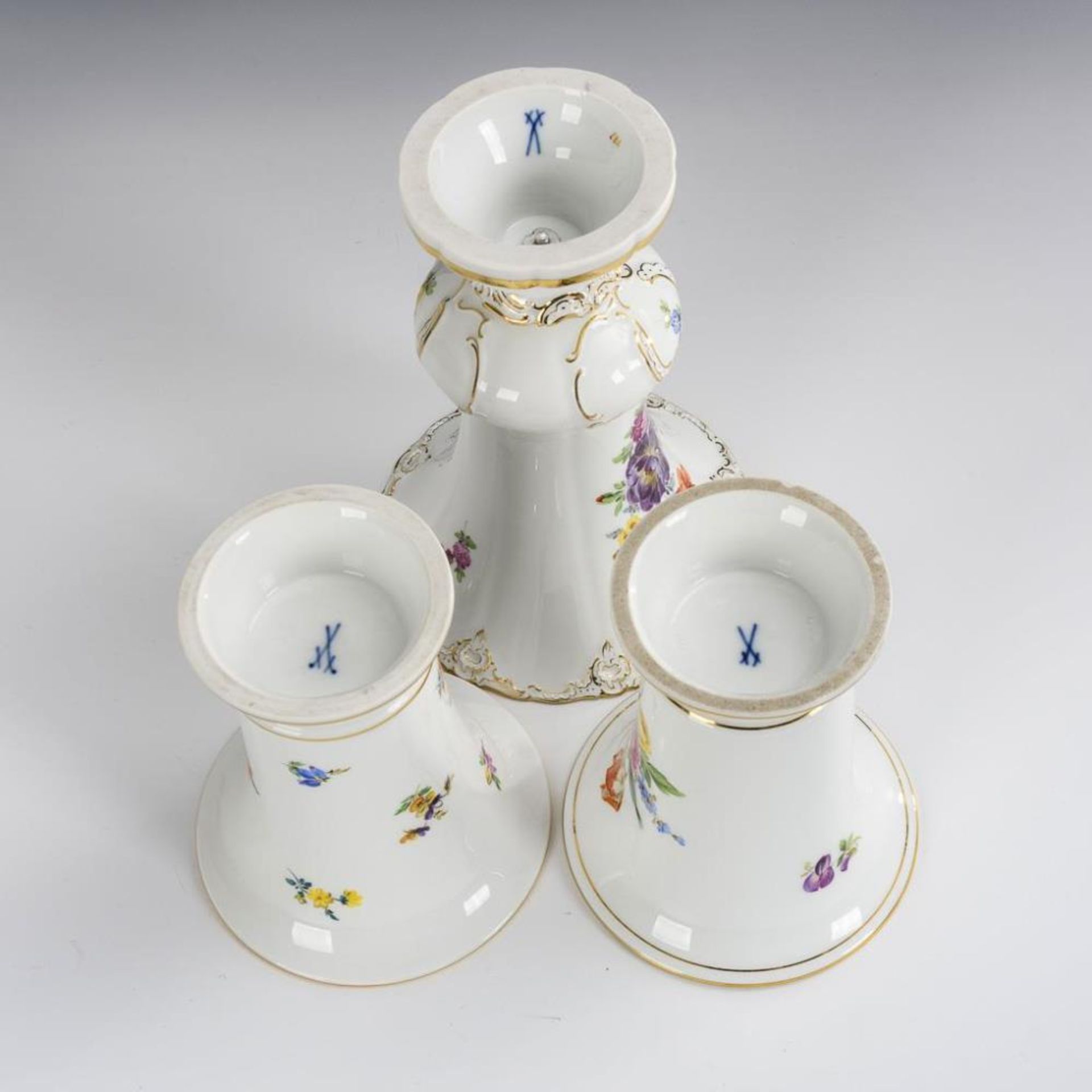 3 Vasen mit Blumenmalerei. Meissen. - Image 2 of 2