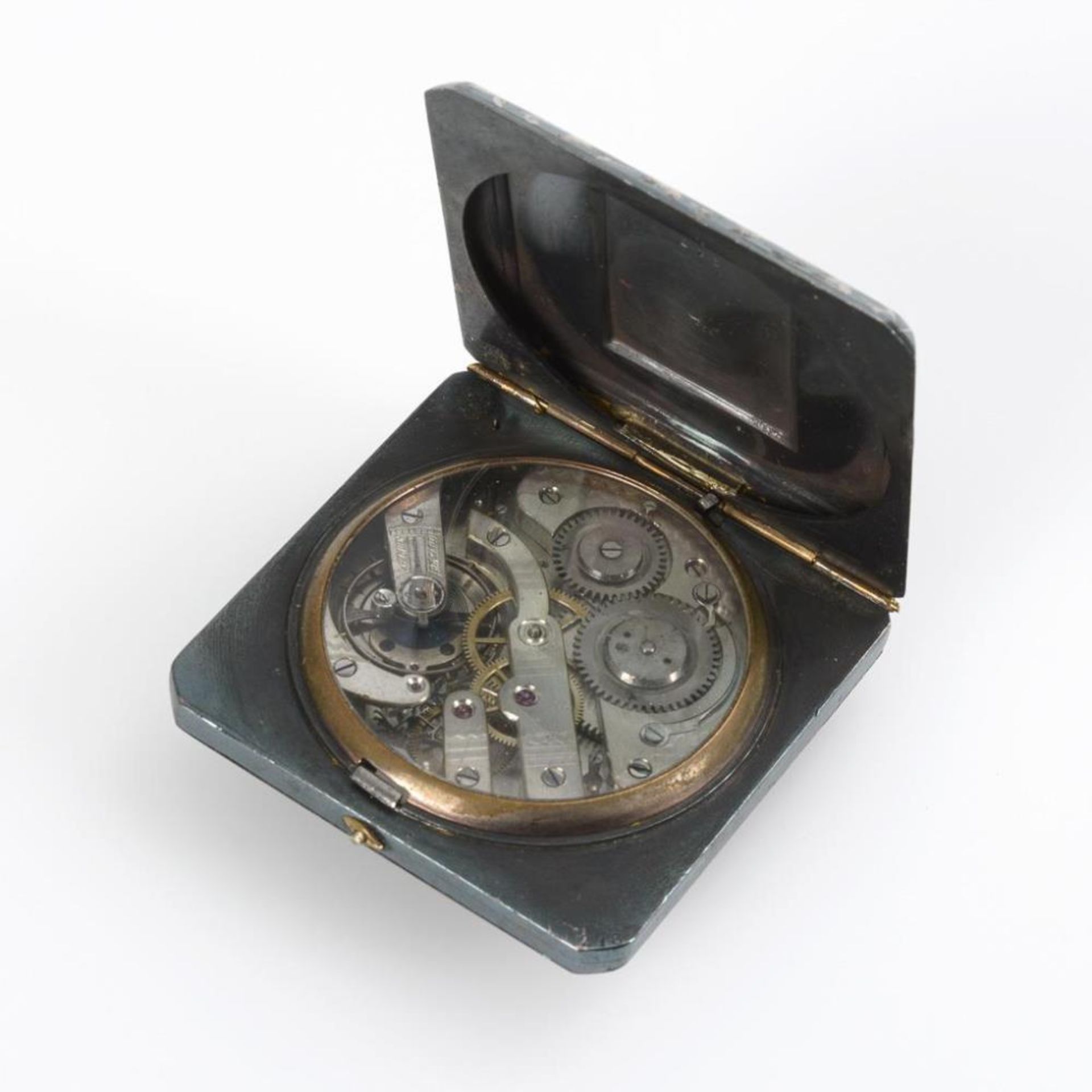 Schwere Historismus-Taschenuhr mit Niello-Dekor. - Image 3 of 3