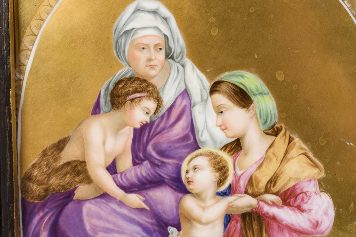 Porzellangemälde: Heilige Familie Medici. - Image 2 of 5