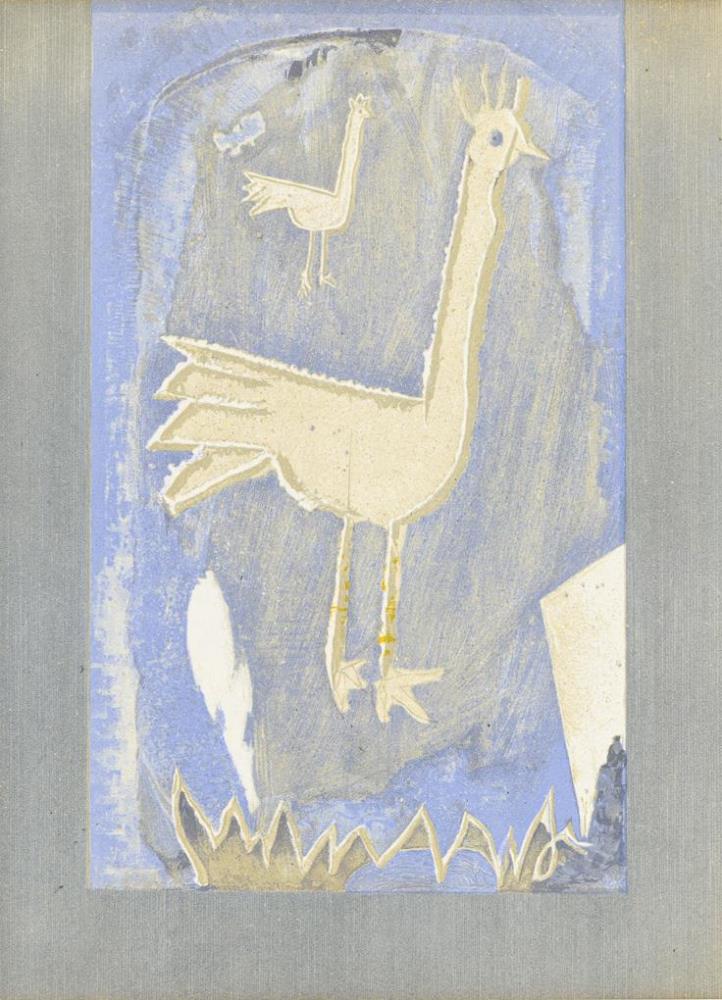 MATISSE, Henri (1869 Le Cateau Cambrésis - 1954 Nizza). Vögel vor Blau.