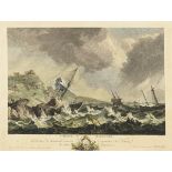 LE BAS, Jacques-Philippe (1707 - 1783 Paris). Schiffe im Sturm.