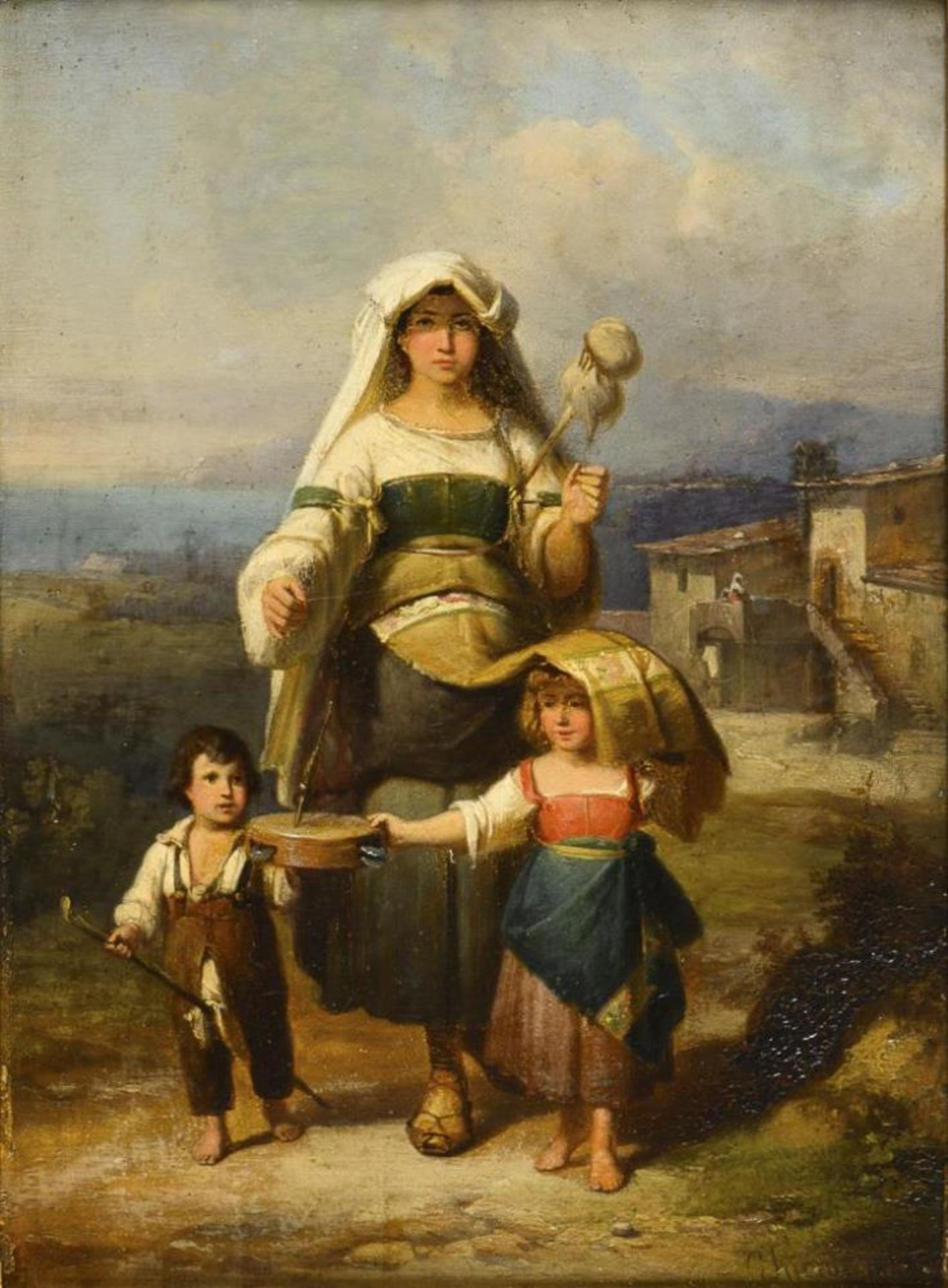 KIRNER, Johann Baptist (1806 Furtwangen - 1866 Augsburg). Italienische Familie. - Image 2 of 3