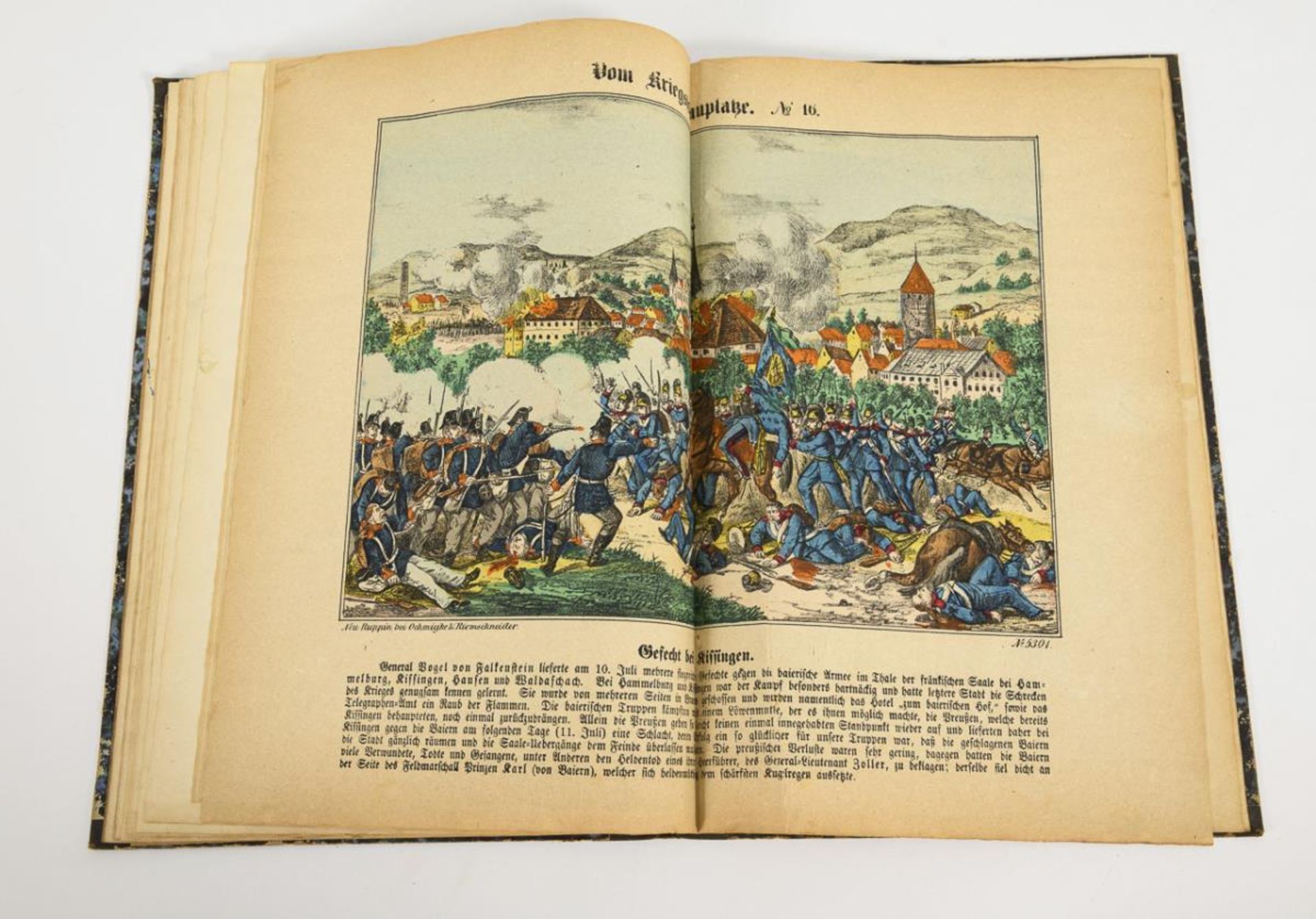 Neuruppiner Bilderbogen mit militärischen Darstellungen zum Krieg 1866. - Bild 4 aus 4