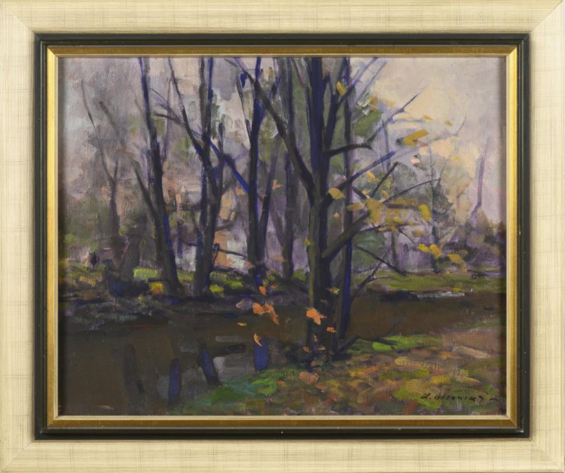 OLSANSKY, Klement (1909 - 1963). Bachufer mit Bäumen. - Bild 2 aus 3