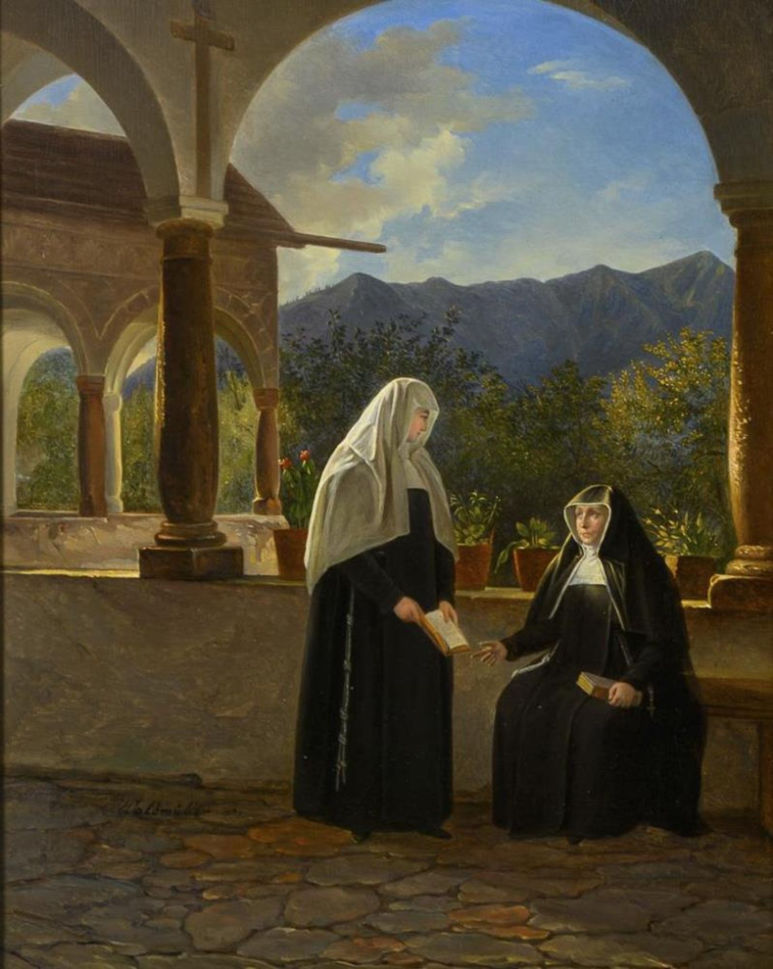 WALDMÜLLER, Ferdinand (1816 Brünn - 1885 Wien). Nonne und Novizin.