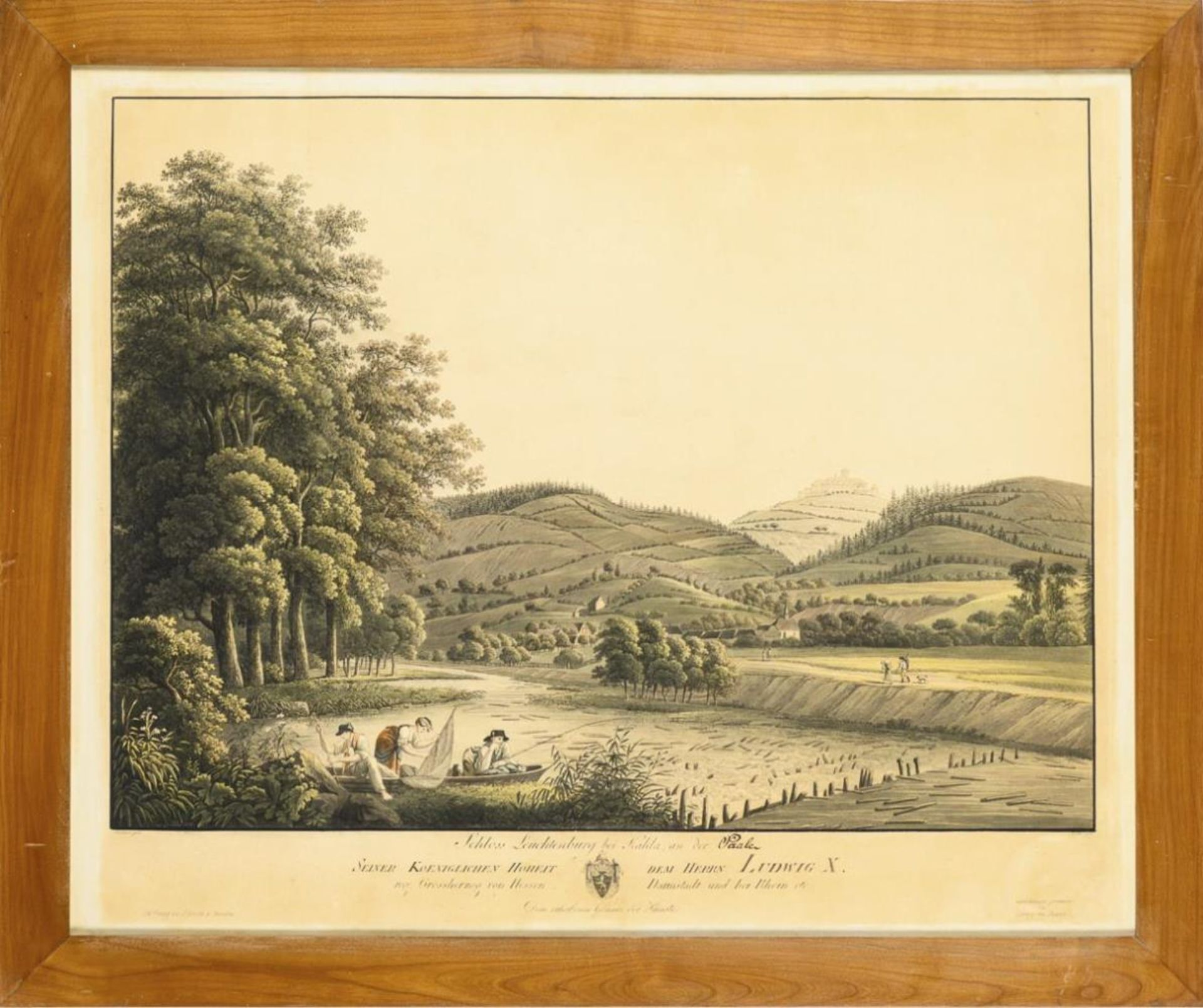 ROTHE, Wilhelm (1783 - 1845). Blick auf die Leuchtenburg bei Kahla an der Saale. - Bild 2 aus 2