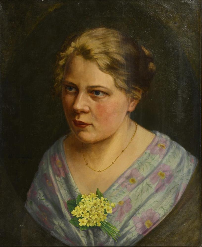 GEWECKE, Walter (1867 Hannover - 1948 Düsseldorf). Frauenporträt.