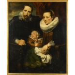 DYCK, Anton van - Kopie nach. Familienbildnis des Malers Frans Snyders mit Frau und Kind.