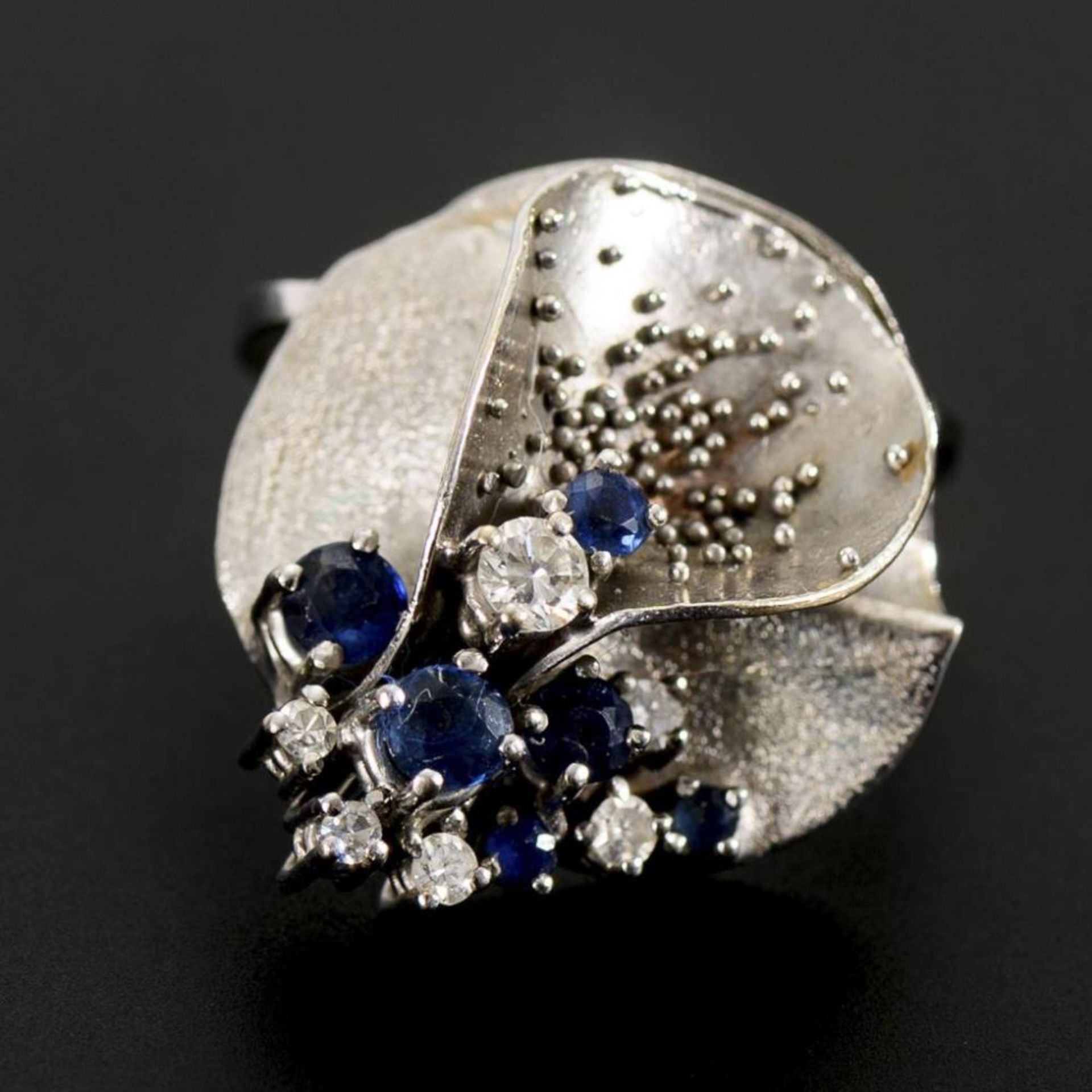 Designer-Ring mit Brillant, Saphiren und Diamanten. - Image 2 of 2