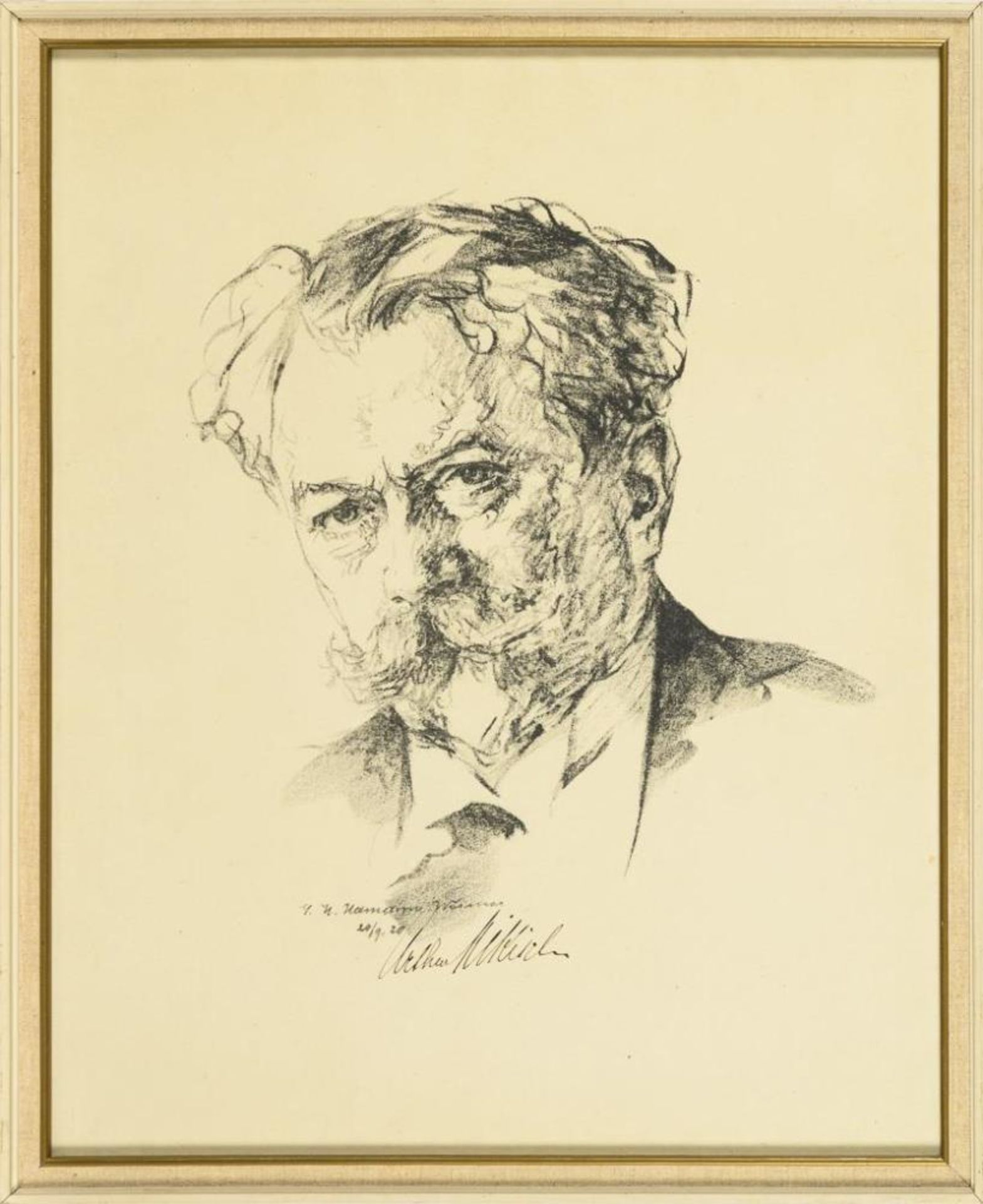 AMANN, Gustav Hermann (1868 Schwarzenberg/Sachsen - 1933 Weimar). Handsigniertes Bildnis des Dirigen - Bild 2 aus 2