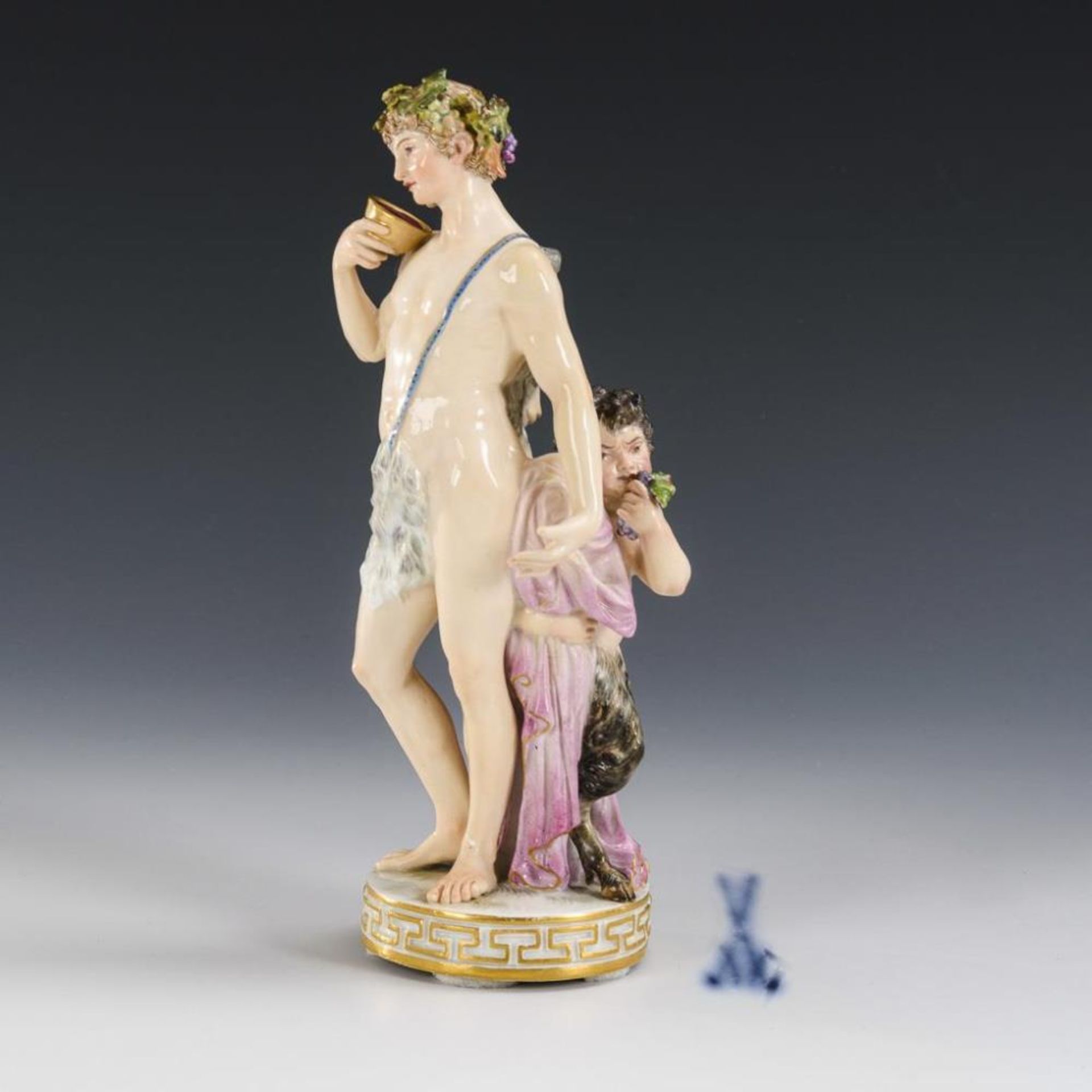 Bacchus mit Satyr.  Meissen.