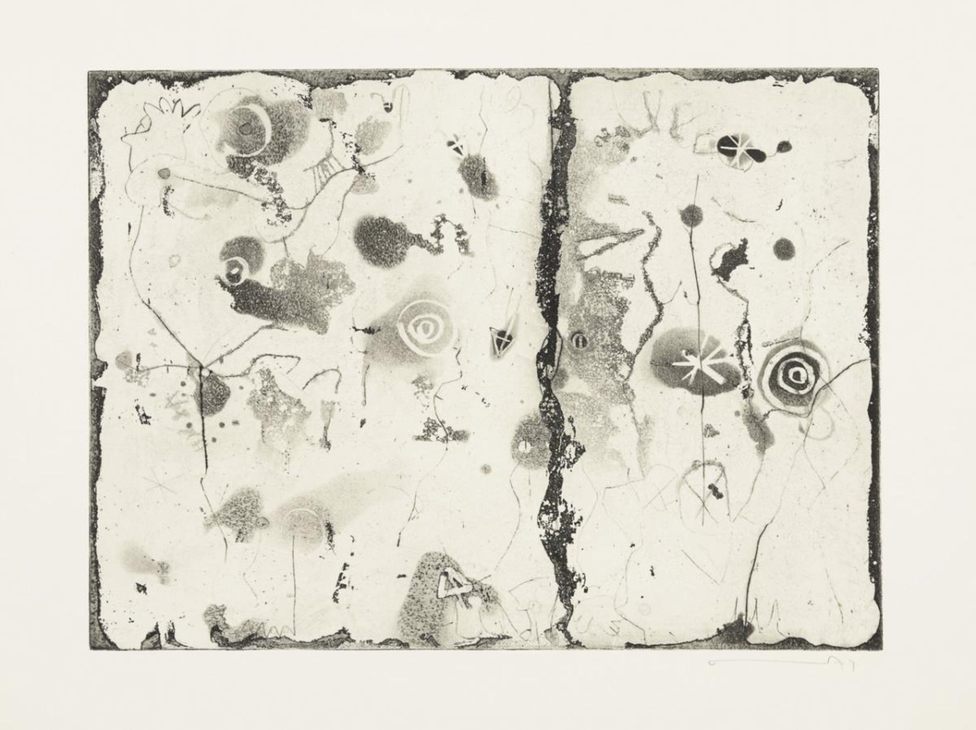 SANDIG, Armin (1929 Hof/Saale - 2015 Hamburg). 2 abstrakte Kompositionen. - Bild 2 aus 4
