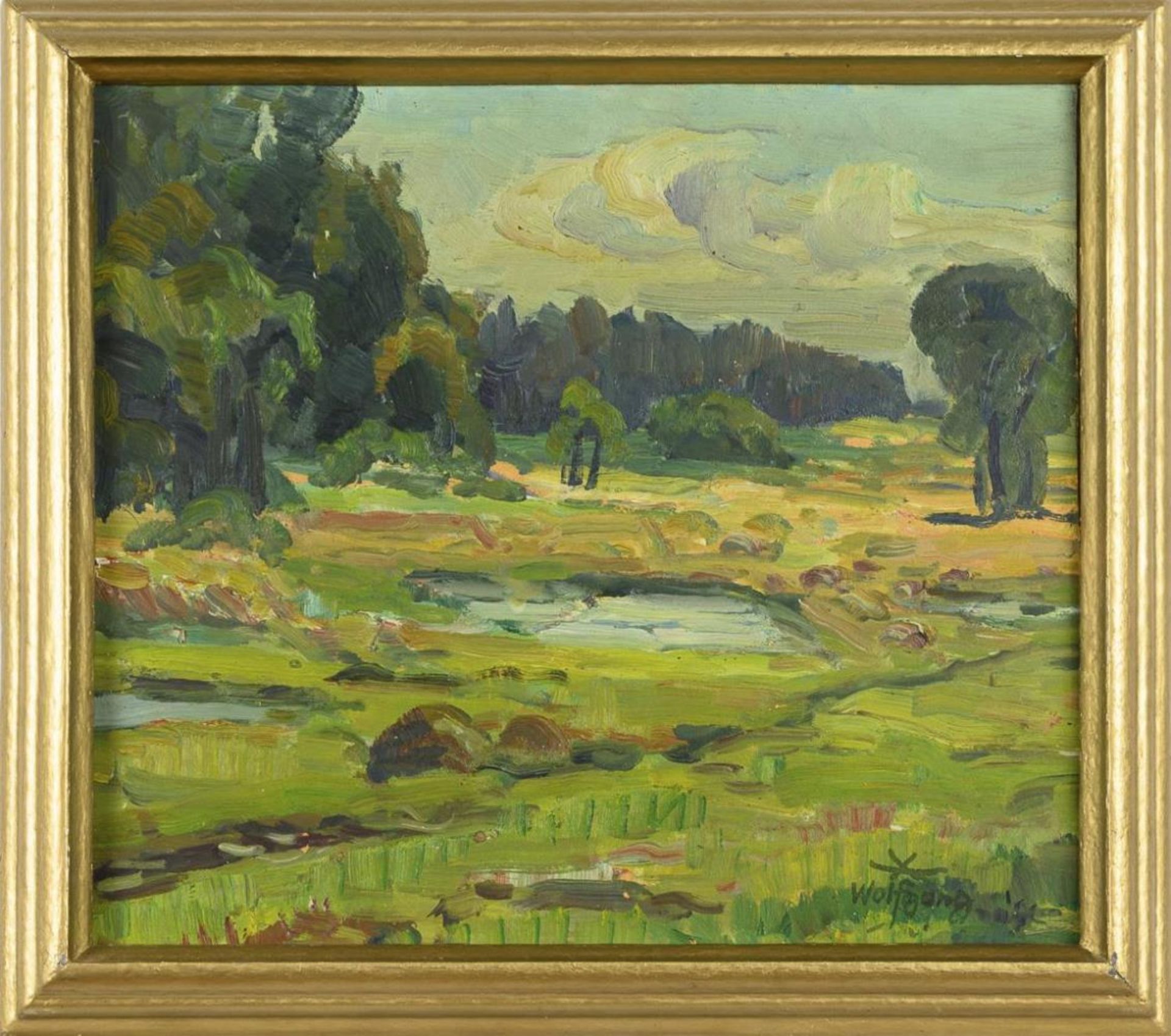 WOLFGANG, Alexander (1894 Arnstadt - 1970 Gera). "Plothener Landschaft". - Bild 2 aus 3