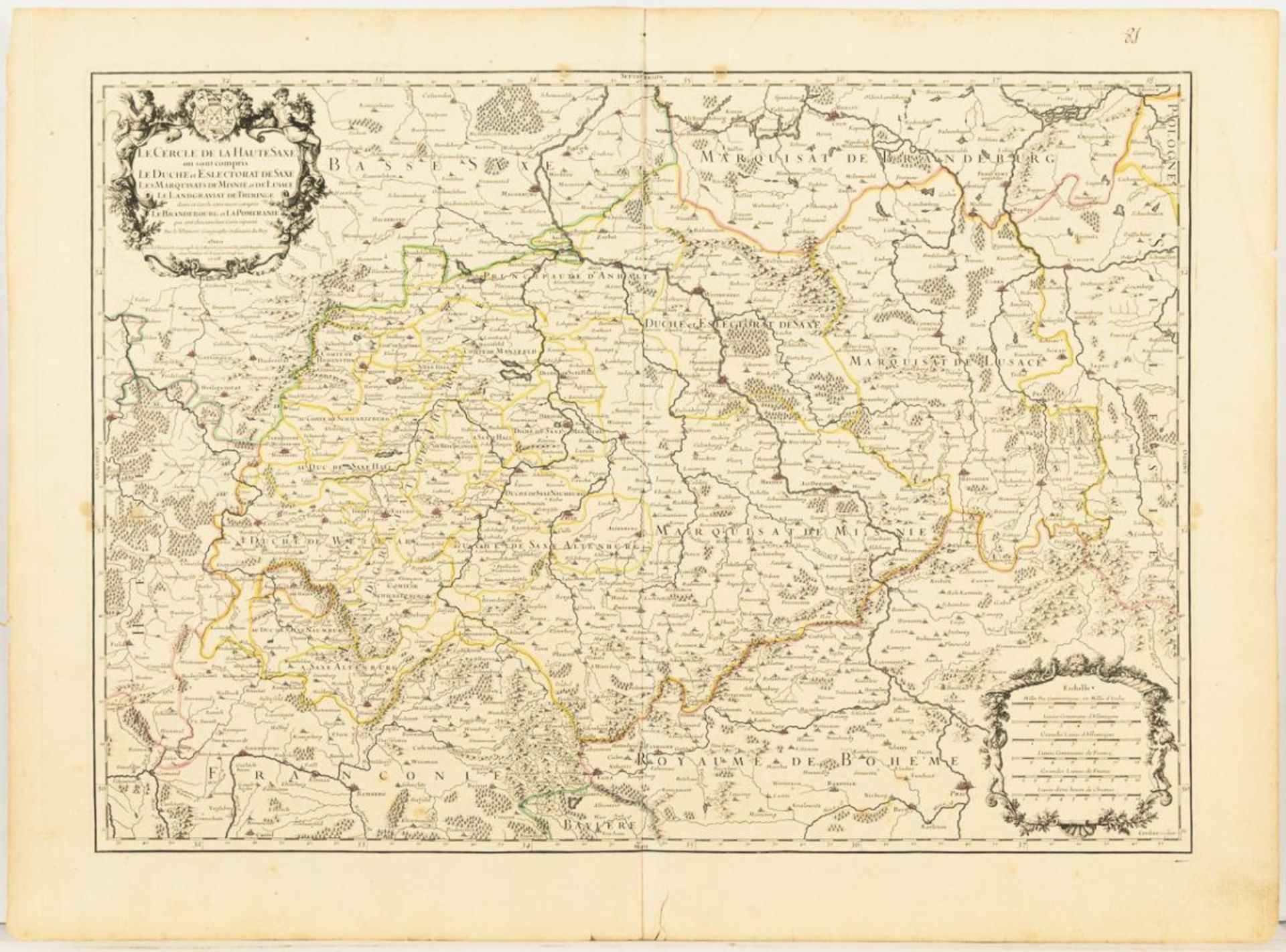 SANSON, Nicholas (1600 Abbeville - 1667 Paris). Landkarte des Obersächsischen Reichskreises.