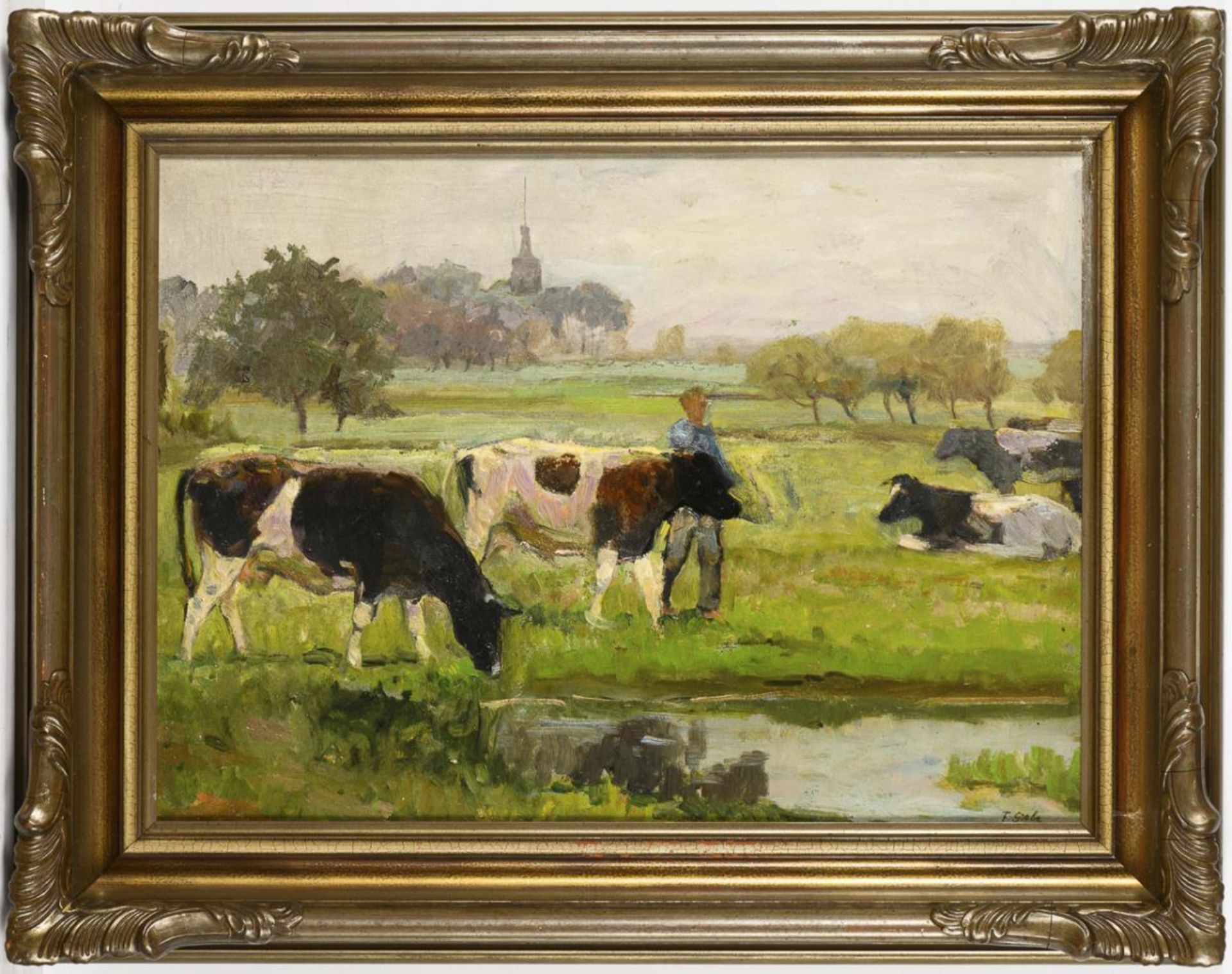 GREBE, F.. Kühe auf der Weide. - Bild 3 aus 4
