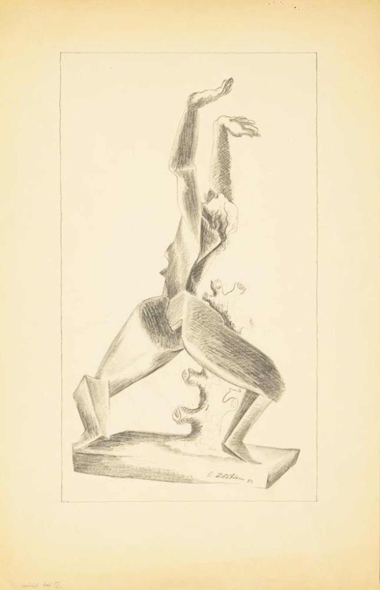 ZADKINE, Ossip (1888 Wizebsk - 1967 Neuilly-sur-Seine). "Die zerstörte Stadt".