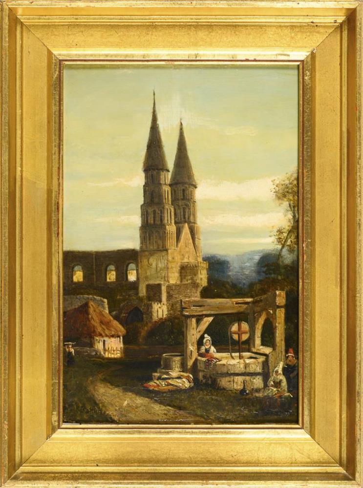 RETTICH, Karl Lorenz (1841 Rosenhagen - 1904 Lübeck). Architekturstück. - Image 2 of 3