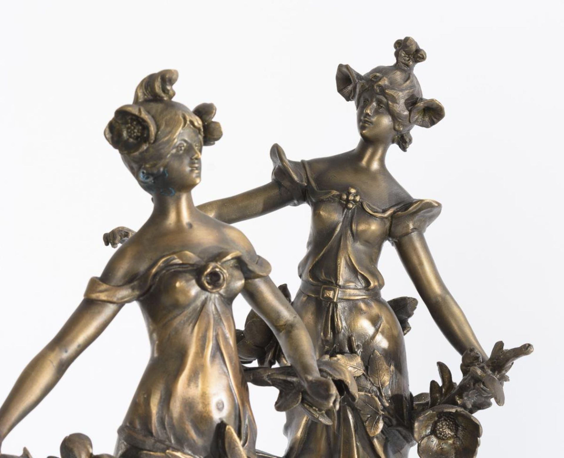 MOREAU, Louis und Francois (nach). Paar Jugendstil-Frauenfiguren ("Iris"). - Bild 2 aus 5