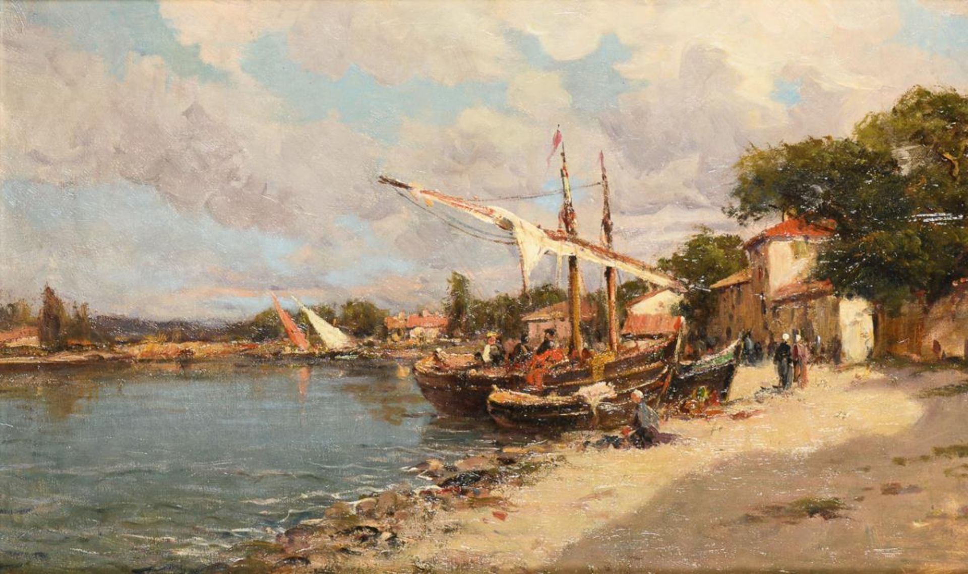 MALFROY, Charles zugeschrieben (1862 Lyon - 1918). Fischerboote am Strand.