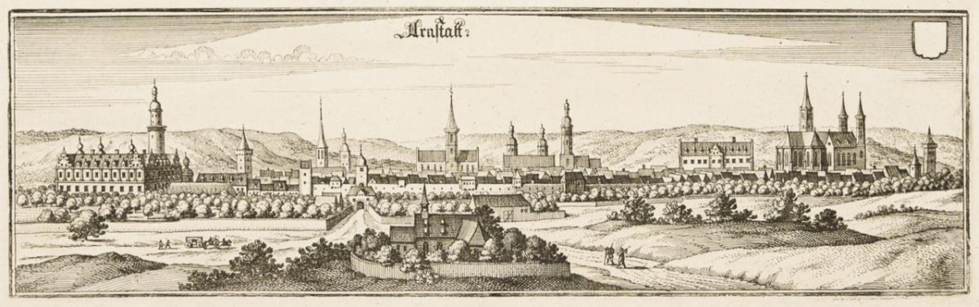 ERIAN, Matthäus d. Ä.  (1593 Basel - 1650 Schwalbach). 4 Ansichten von Sömmerda, Bad Tennstedt, Greu - Bild 3 aus 5