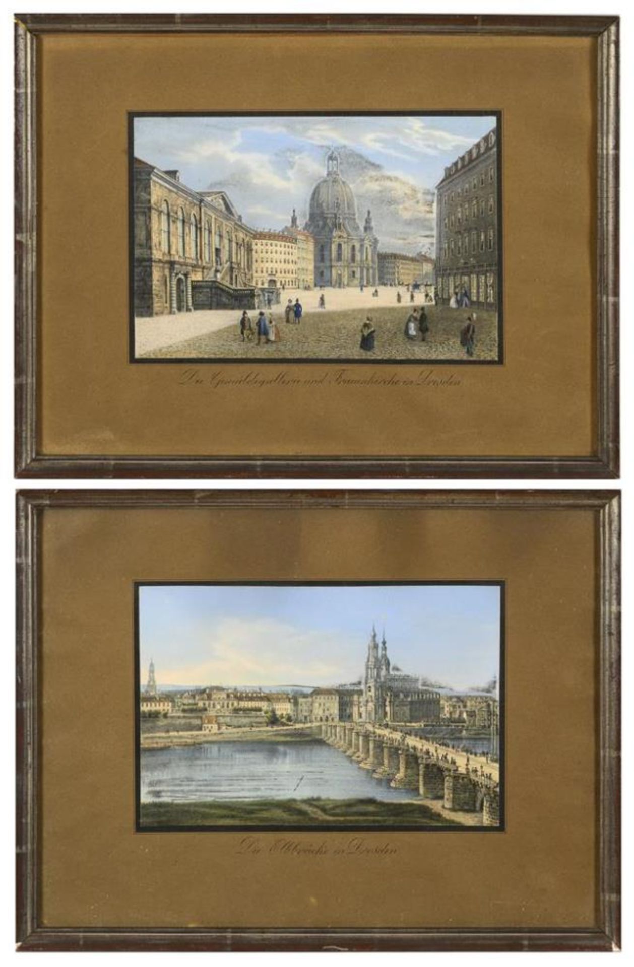 2 Ansichten der Stadt Dresden.