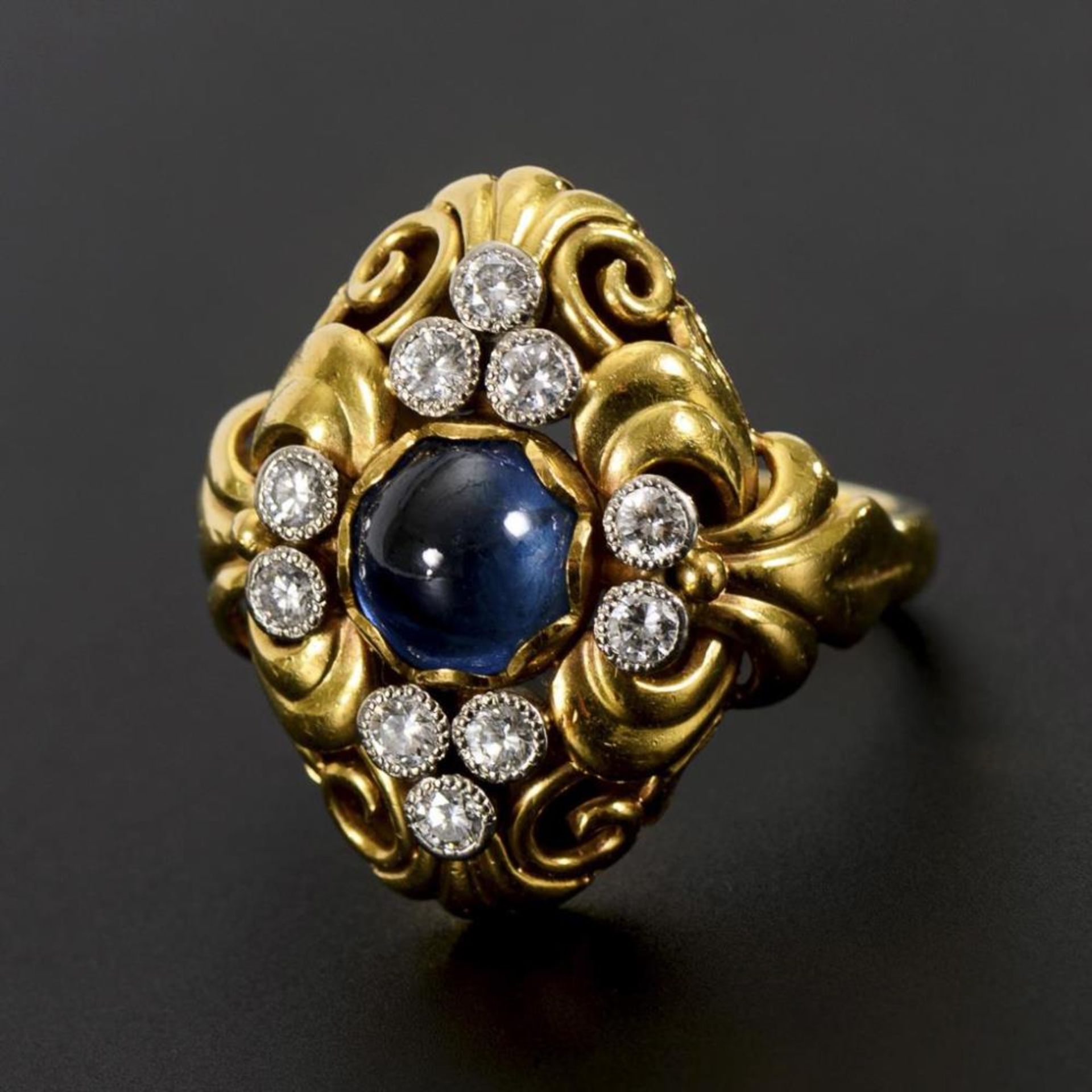 Edler Ring mit Saphir und Brillanten. - Image 2 of 3