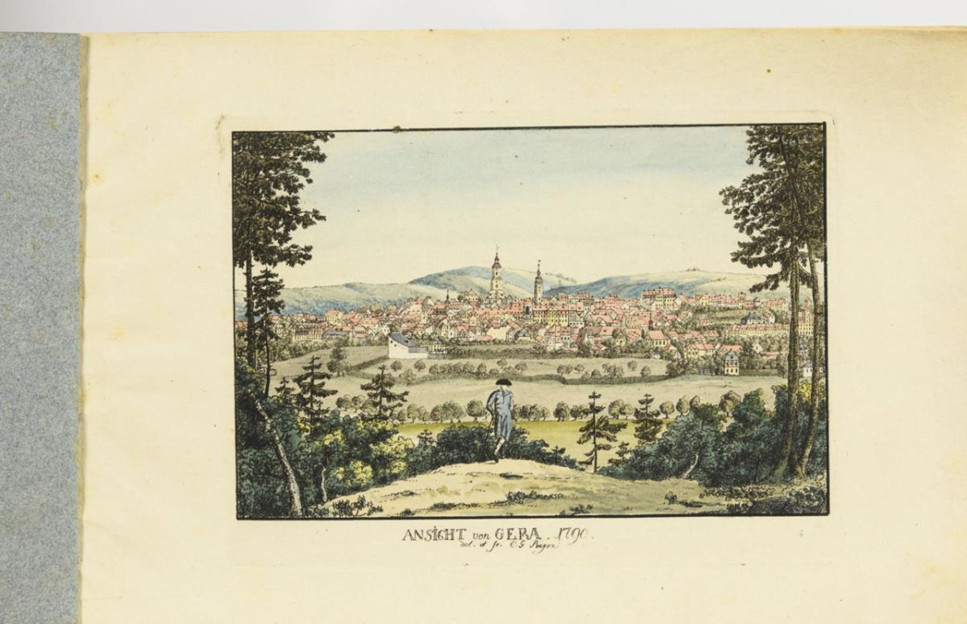 RÜGER, Carl Gottlob (1761 Annaberg - 1799 Kamsdorf). Heft mit "Ansichten von Gera und Umgebung".