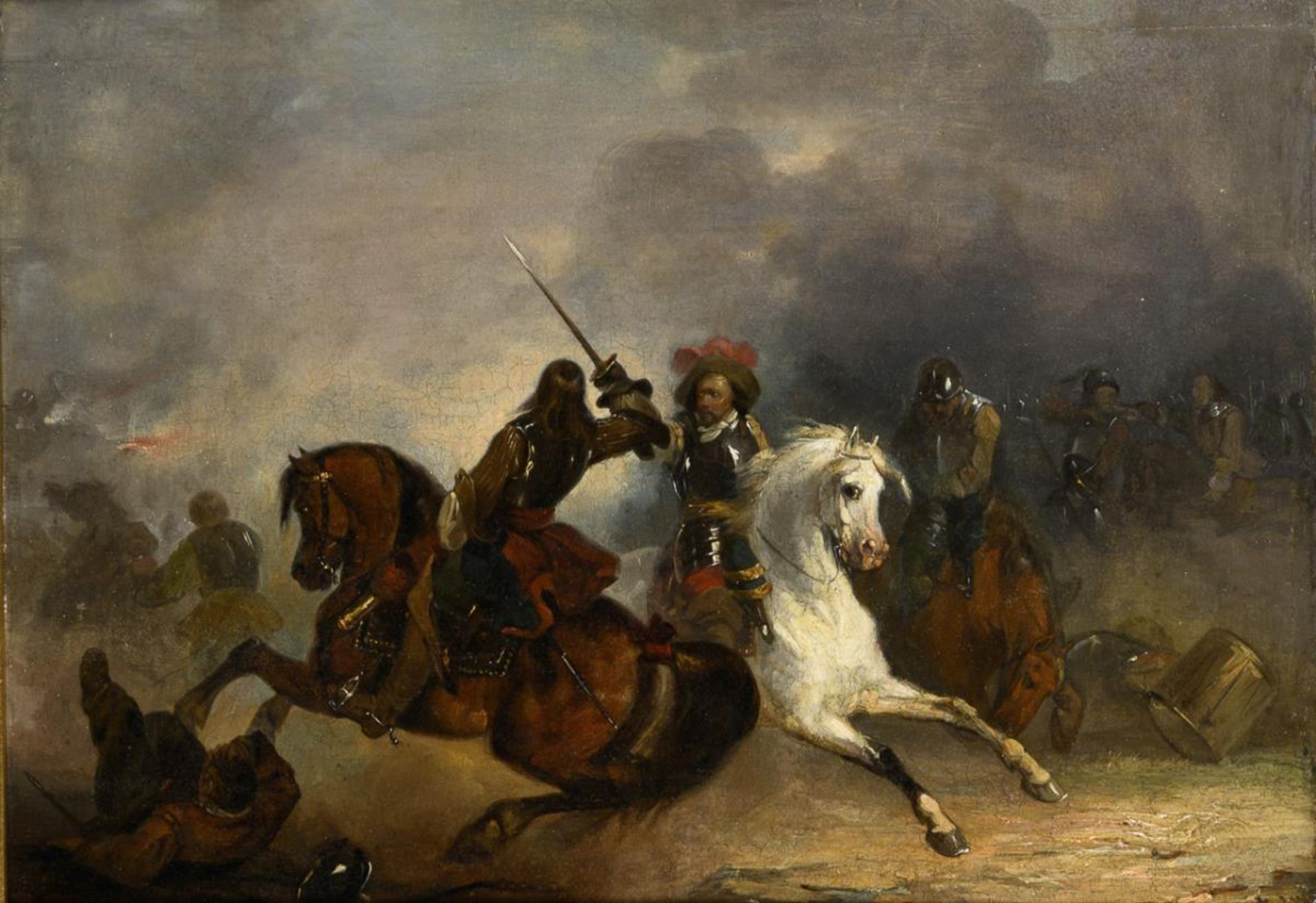 CASANOVA, Giuseppe Francesco - Umkreis. Reiter auf dem Schlachtfeld.