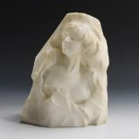 RINALDO. Jugendstil-Reliefbüste aus Alabaster.