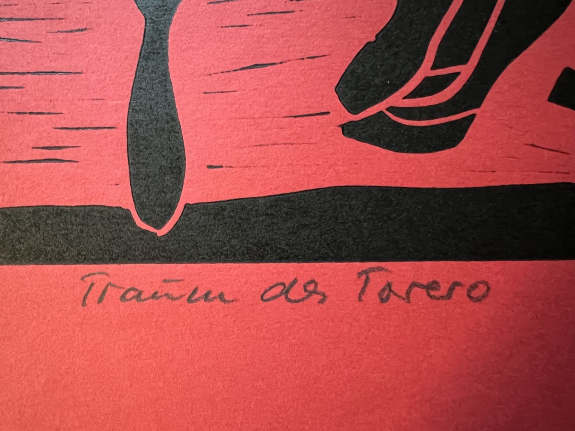 "Traum des Torero", Linoldruck, wohl Katja von Nagy? - Image 3 of 5