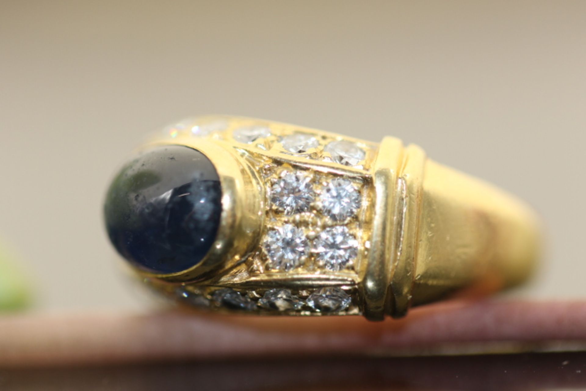 Vintage Cartier Ring Safir und Brillanten - Bild 4 aus 9