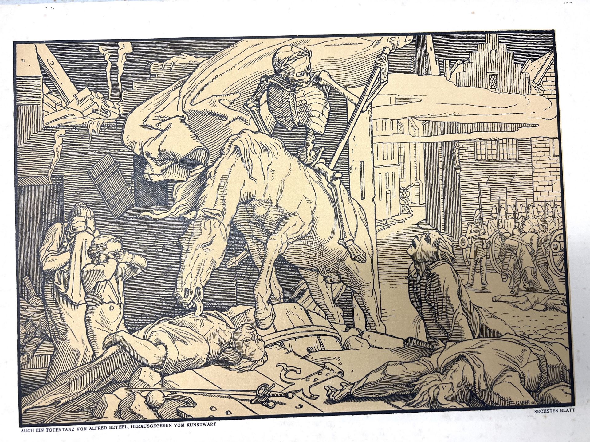 "Auch ein Totentanz" von Alfred Rethel - Image 3 of 8