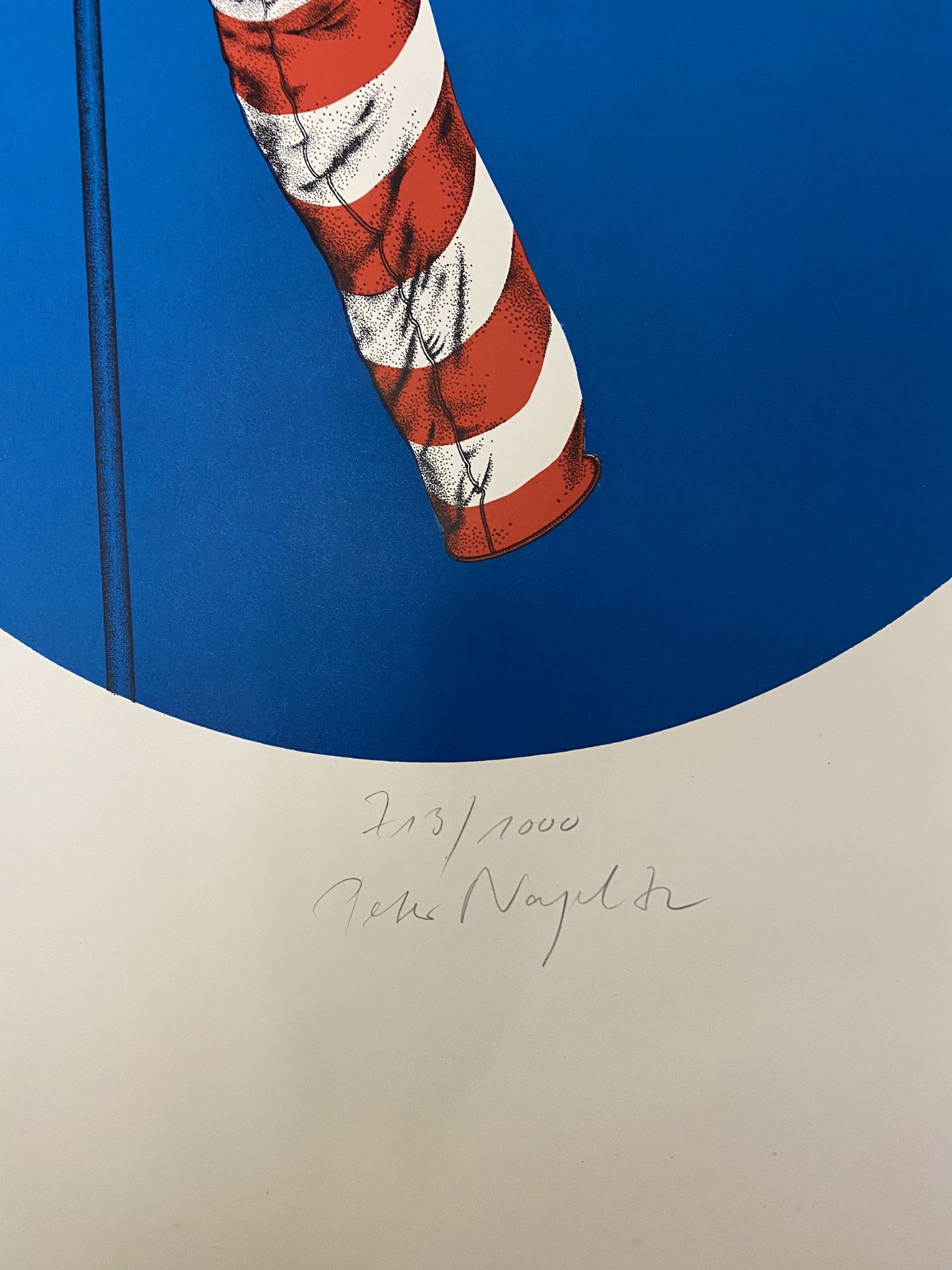 Peter Nagel Farbserigrafie auf Papier "Wind" - Bild 2 aus 2