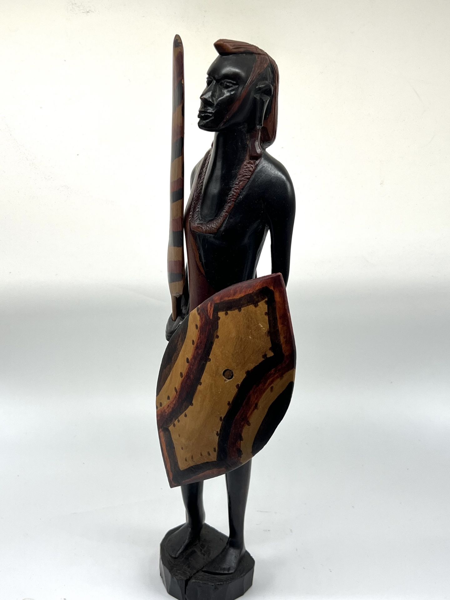 "Massai-Krieger" Figur, Holz - Bild 4 aus 7