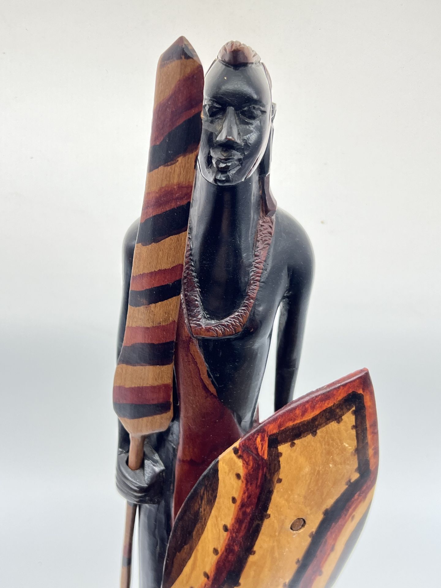 "Massai-Krieger" Figur, Holz - Bild 2 aus 7
