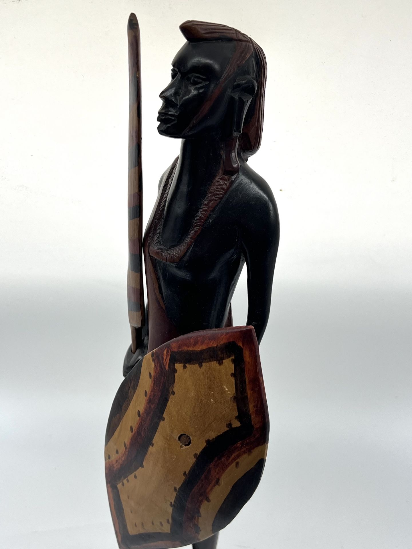 "Massai-Krieger" Figur, Holz - Bild 3 aus 7