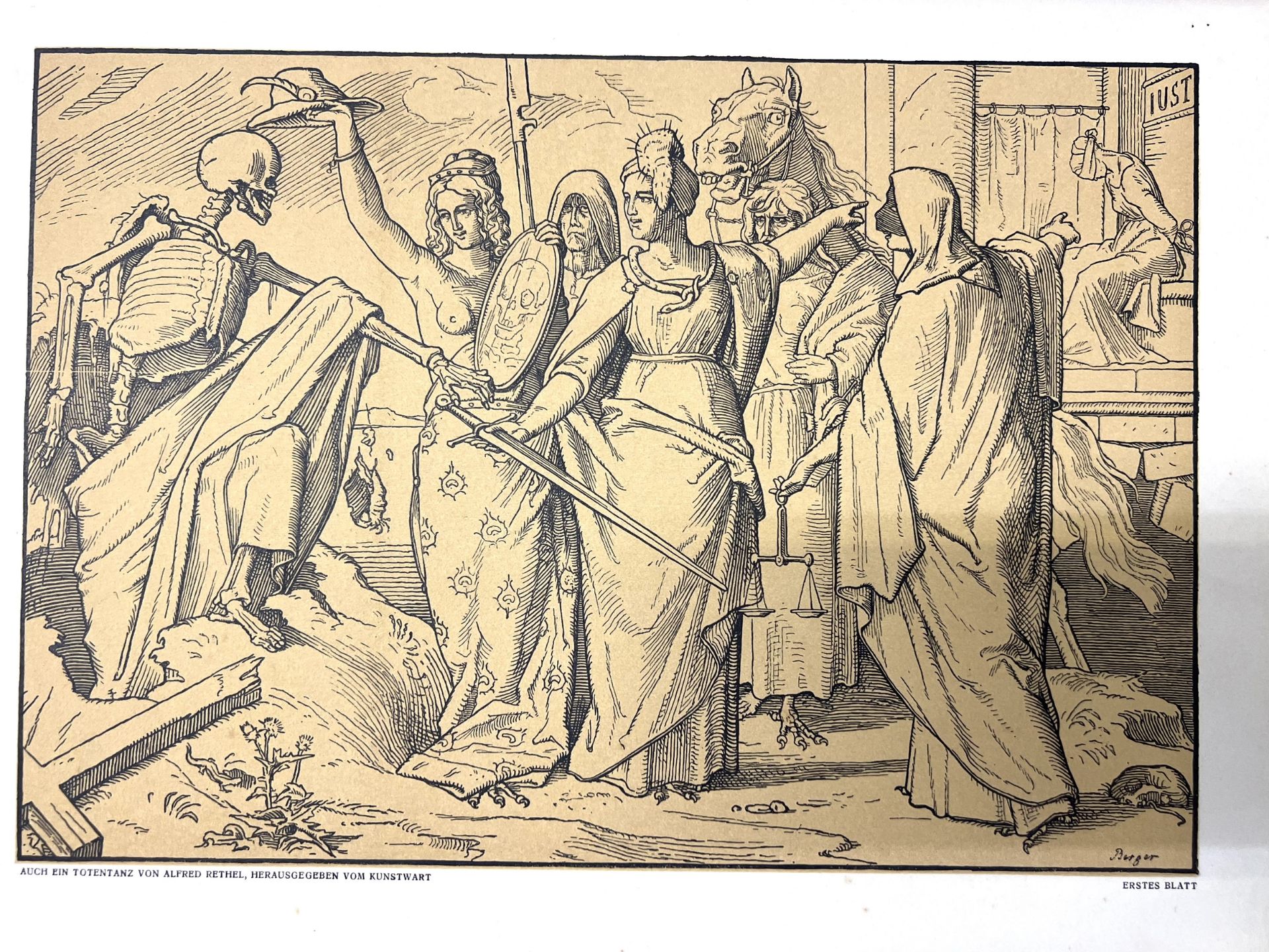 "Auch ein Totentanz" von Alfred Rethel - Image 4 of 8