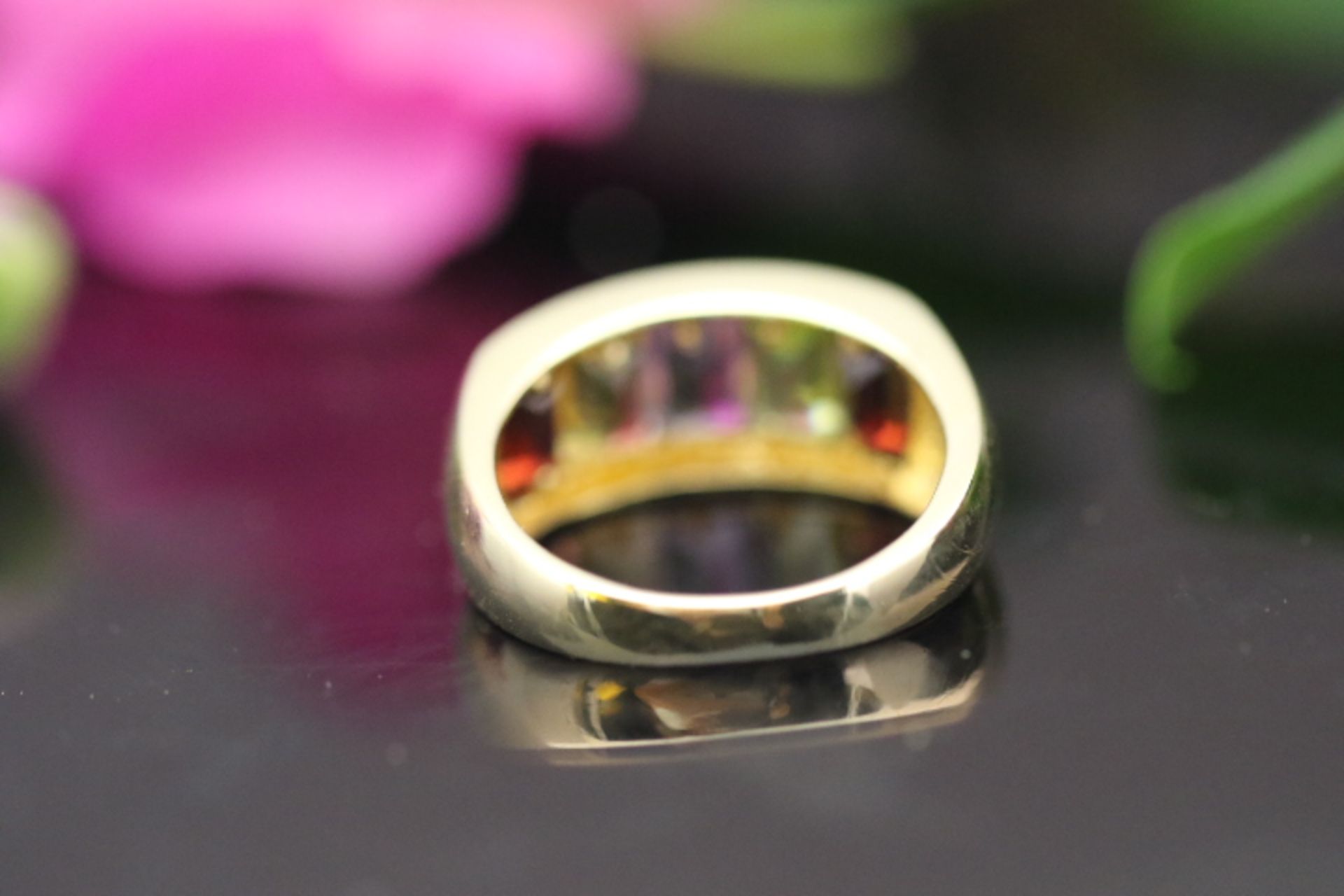 Ring mit bunten Farbsteinen - Bild 3 aus 4