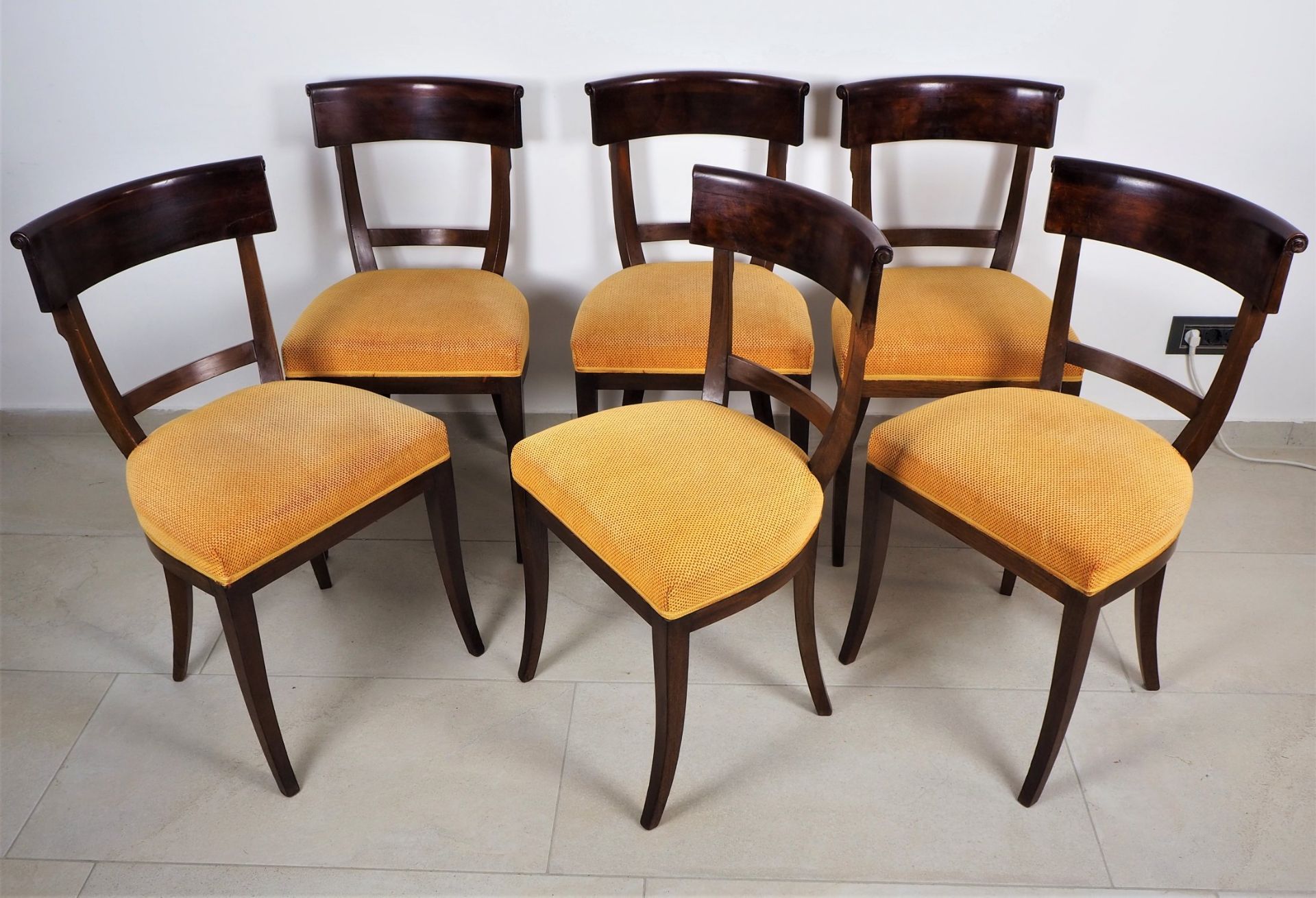 Set of 6 chairs, Biedermeier, around 1900 - Image 2 of 3