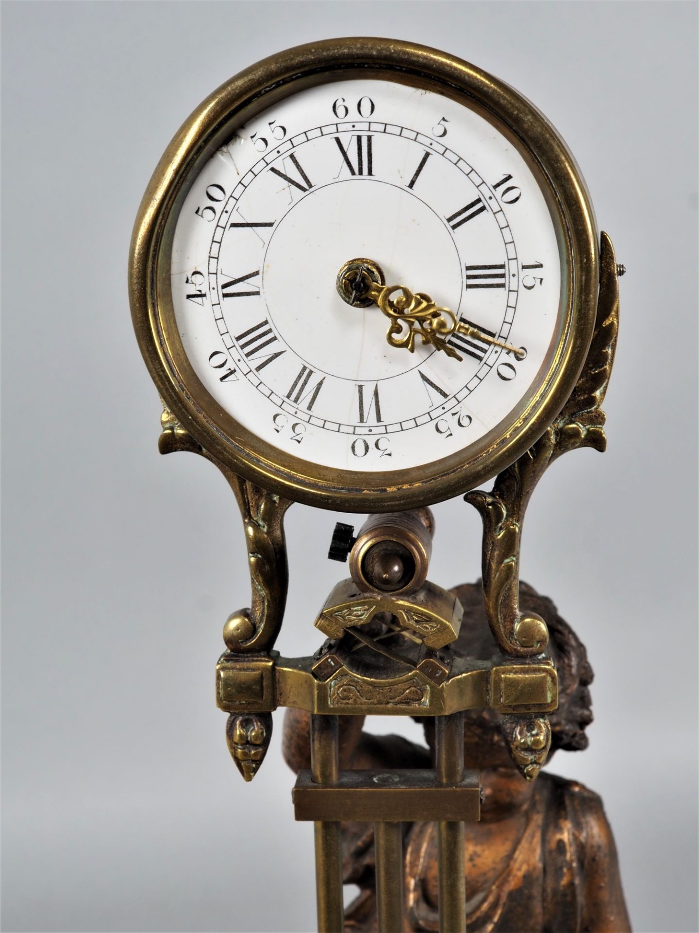 Figuren Schwingpendel Uhr, Frankreich um 1880 - Bild 2 aus 3