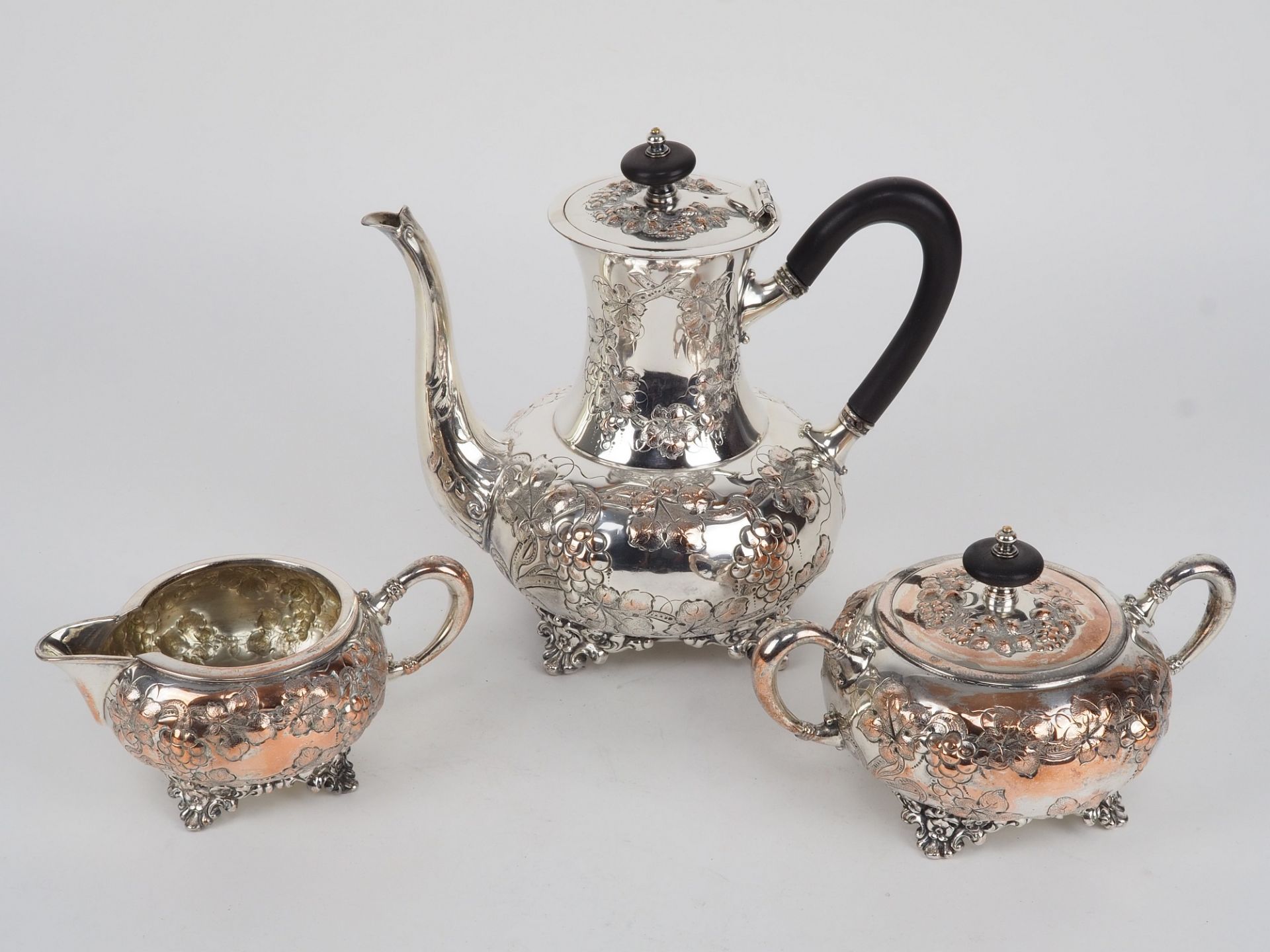 English tea service, silver plated - Image 2 of 4