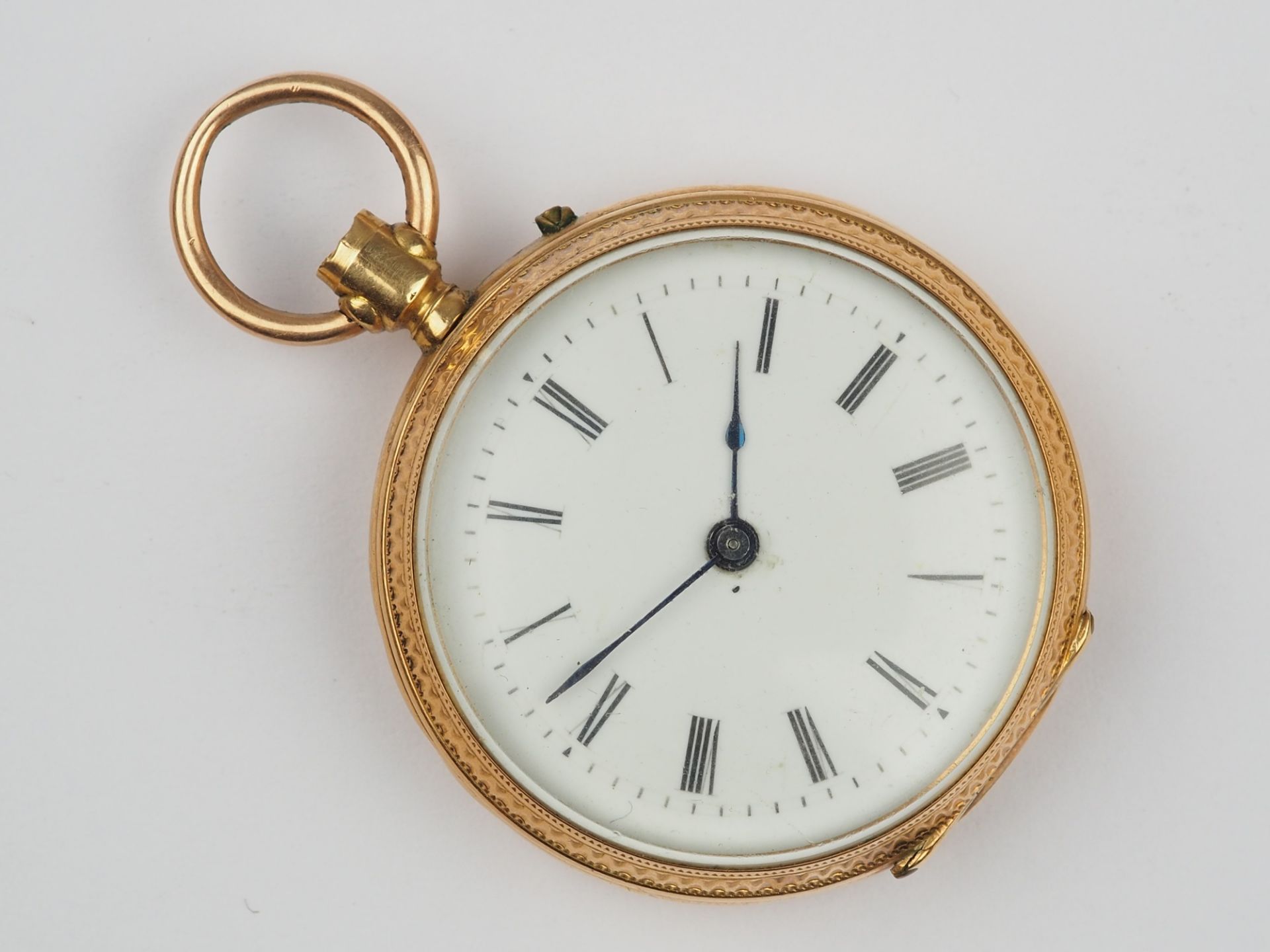 Lady's pocket watch in gold case around 1900